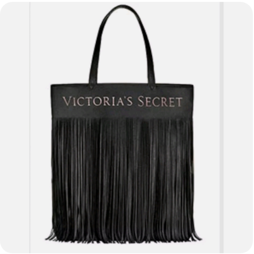 Victoria's Secret Black Fringe Tote